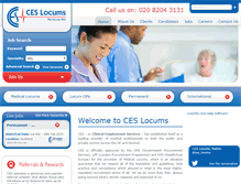 Tablet Screenshot of ces-locums.com
